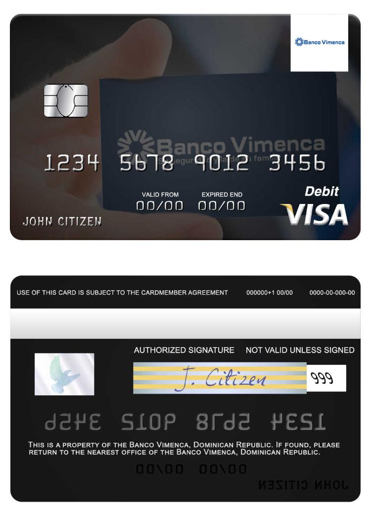 Dominican Republic Banco Vimecan visa debit card